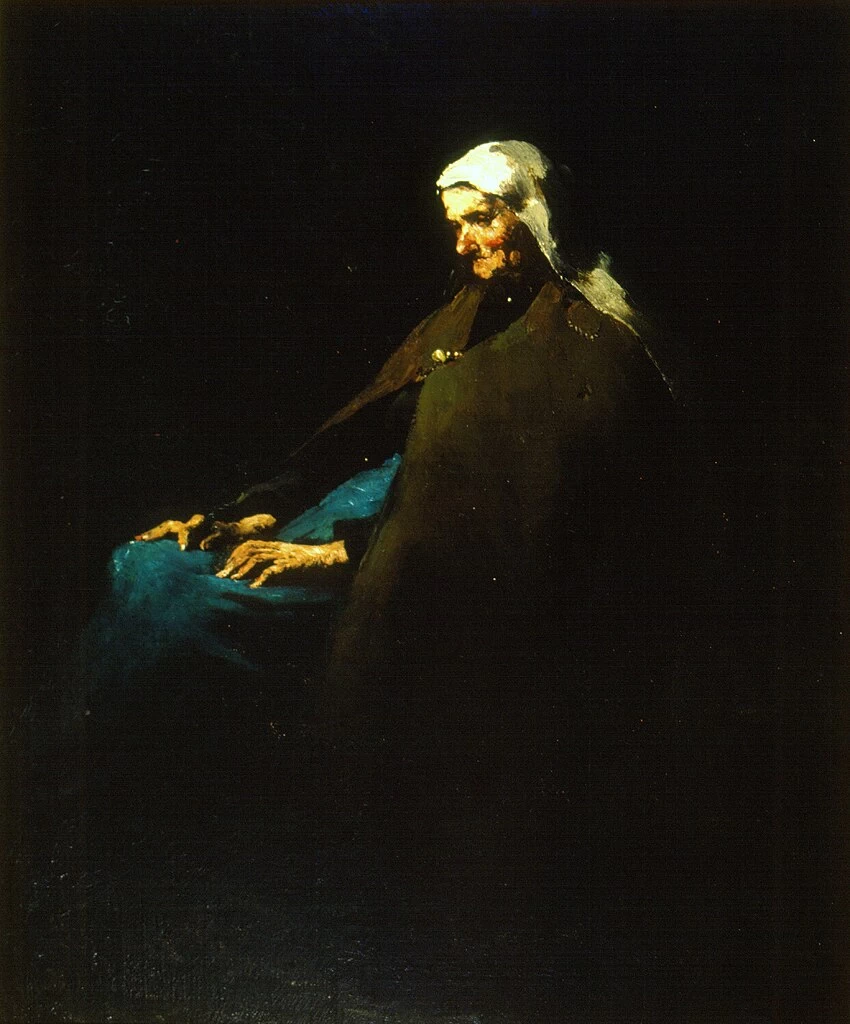 Augustin Théodule Ribot - Meditazione, Museu Nacional de Belas Artes, Rio de Janeiro
